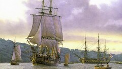 sailing ship artwork ship rowboat