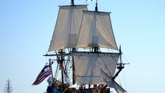 sailing ship vehicle ship rigging (ship) flag