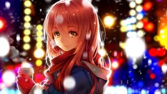 scarf original characters anime girls Manga Anime snow winter