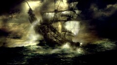 Sea old ship fantasy art Ghost Ship artwork