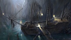 Sea old ship fantasy art pirates Uncharted 4: A Thief's End