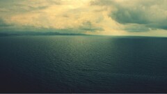 Sea sky calm clouds horizon loneliness aerial view nature