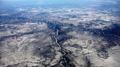 siberia Russia river aerial view landscape
