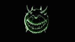 Simple Background black background teeth Doom (game) Green