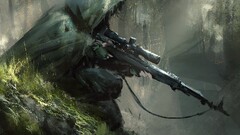 sniper rifle snipers artwork Darek Zabrocki soldier