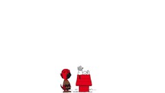 Snoopy Cthulhu Hellboy Minimalism cartoon Simple Background