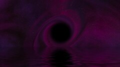Space abstract black holes reflection water space art