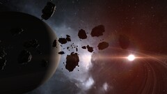 Space Stars planet asteroid space art digital art