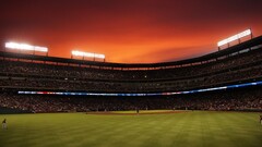 stadium Sport baseball sunset crowds Baseball Stadium Texas USA