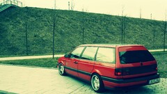 stance red cars outdoors Car vehicle Volkswagen