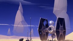 star wars planet Tatooine digital art artwork