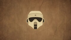 star wars scout trooper helmet artwork Beige beige background