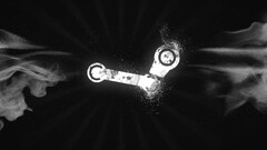 Steam (software) logo monochrome