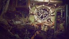 steampunk old Machine fantasy art gray bombs artwork Divers