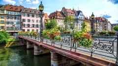 strasbourg cityscape Bridge river