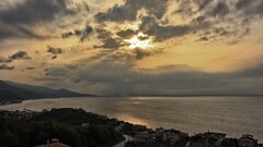 sunset nature sky sunlight Sea clouds fall village natural light