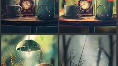 sylar artwork collage Lamp cup clocks