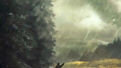 sylar artwork road rain outdoors