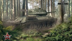 tank World of Tanks t 34 85 wargaming forest video games