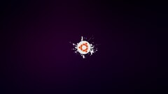 Technology ubuntu operating system logo purple background