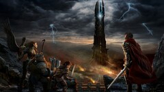 the lord of the rings fantasy art artwork Isengard Orthanc