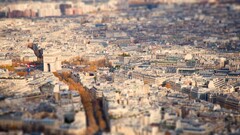 tilt-shift national geographic Paris cityscape France