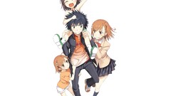 to aru majutsu no index anime boys anime girls Simple Background