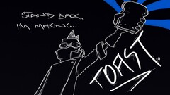 toasts Minimalism humor digital art Invader Zim