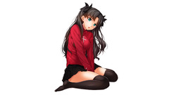 tohsaka rin fate series anime girls Anime kneeling chobipero