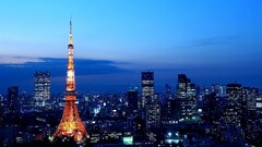 Tokyo Tokyo Tower Japan City Lights skyline cityscape