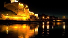 town water castle lights Narva