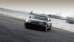 Toyota supra Toyota Car Japanese cars vehicle water black cars