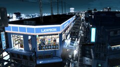 train station City cityscape night Lawson painting Anime