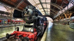 train train station vehicle steam locomotive