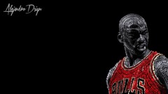 typographic portraits Michael Jordan basketball chicago bulls