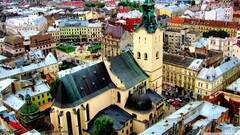 Ukraine Lviv cityscape