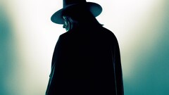 V for Vendetta Movies 2005 (Year) mask cyan