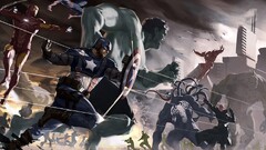 Venom red skull The Avengers Iron Man captain america Hulk