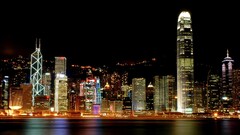 victoria harbour Hong Kong cityscape City Lights China Asia