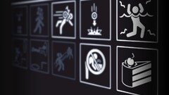 video games signs Portal (game) portal 2 warning signs