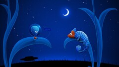 vladstudio Aliens UFO moon chameleons fantasy art