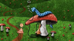 vladstudio mushroom Alice in Wonderland