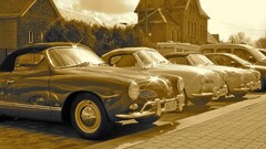 Volkswagen sepia oldtimers vintage numbers vehicle Car