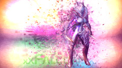 warframe Saryn (Warframe) artwork colorful