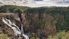 waterfall barron falls Australia nature rock