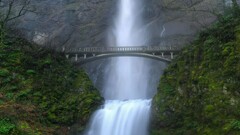 waterfall Bridge Multnomah Falls Oregon nature