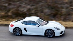 white cars Car vehicle Porsche Porsche 981 high angle