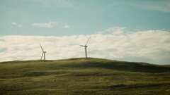 windmill wind farm landscape field