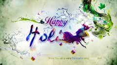 winter Happy Holi digital art