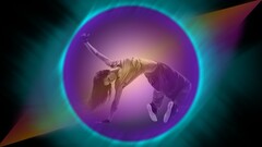 Women dancing colorful digital toning